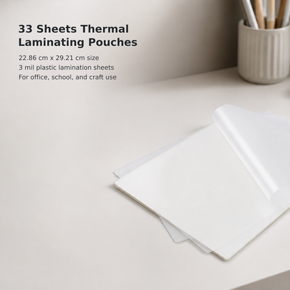 33-Pack 3-Mil Thermal Laminating Pouches